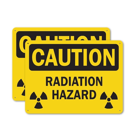 Signmission Radiation & Laser Sign, 12 in H x 18 in W, Plastic, Rectangle OS-2PACK-CS-P-1218-L-19223